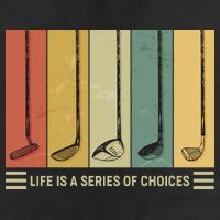 Vintage Life Is A Series Of Choices Golfing Fan Golf Towel