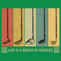 Vintage Life Is A Series Of Choices Golfing Fan Button