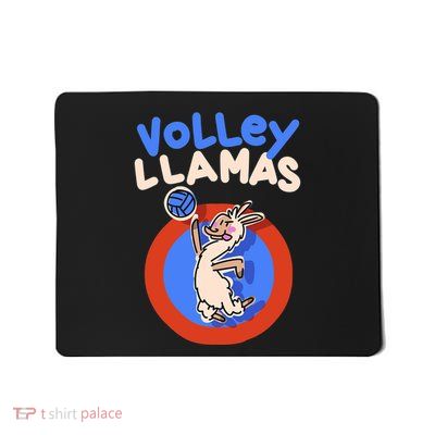 Volley Llamas I Funny Volleyball Lama Alpaca Mousepad