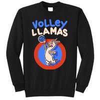 Volley Llamas I Funny Volleyball Lama Alpaca Tall Sweatshirt