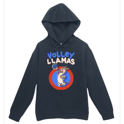 Volley Llamas I Funny Volleyball Lama Alpaca Urban Pullover Hoodie