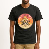 Vintage Life Is Better Around The Campfire Emblem Tall T-Shirt