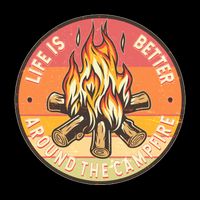 Vintage Life Is Better Around The Campfire Emblem Tall T-Shirt