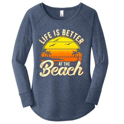 Vacation Life Is Better At The Beach Souvenir Cool Gift Women's Perfect Tri Tunic Long Sleeve Shirt