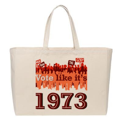 Vote Like It's 1973 Pro Choice Women's Rights Vintage Retro Cotton Canvas Jumbo Tote