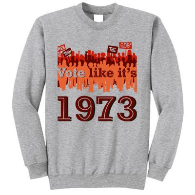 Vote Like It's 1973 Pro Choice Women's Rights Vintage Retro Tall Sweatshirt