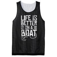 Vintage Life Is Better On A Boat Gift Sailing Fishing Mesh Reversible Basketball Jersey Tank