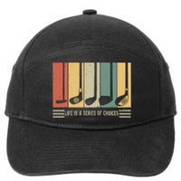 Vintage Life Is A Series Of Choices Funny Goft 7-Panel Snapback Hat