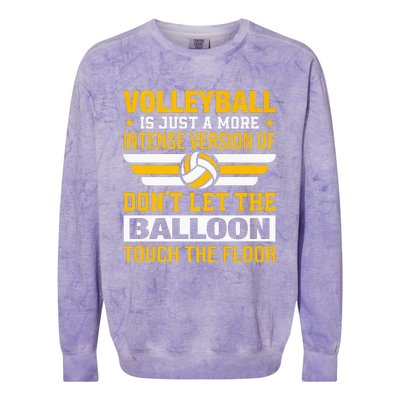 Volleyball Lover is Awesome Volleyball Player Gifts Premium Colorblast Crewneck Sweatshirt