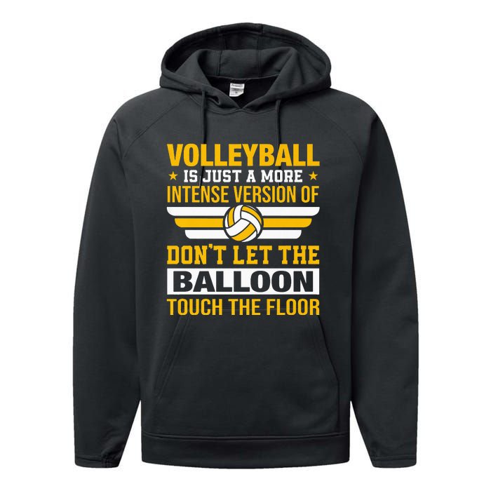 Volleyball Lover is Awesome Volleyball Player Gifts Premium Performance Fleece Hoodie