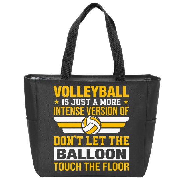 Volleyball Lover is Awesome Volleyball Player Gifts Premium Zip Tote Bag
