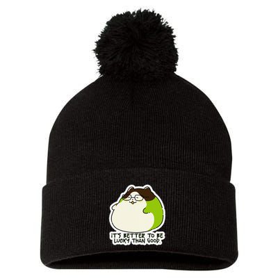 Verdi Lucktail ItS Better To Be Lucky Than Good. Pom Pom 12in Knit Beanie
