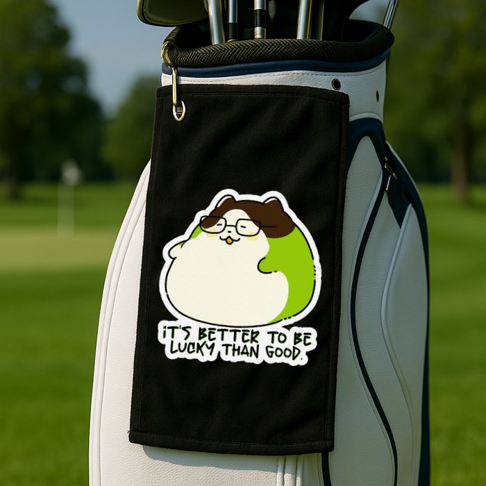 Verdi Lucktail ItS Better To Be Lucky Than Good. Golf Towel