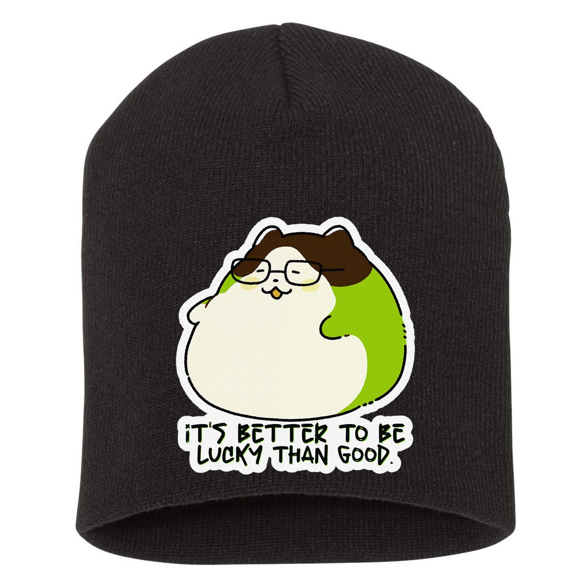 Verdi Lucktail ItS Better To Be Lucky Than Good. Short Acrylic Beanie