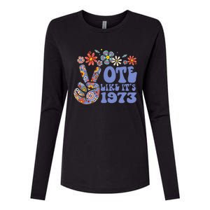 Vote Like Its 1973 Rights Peace Sign Womens Cotton Relaxed Long Sleeve T-Shirt