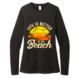 Vacation Life Is Better At The Beach Souvenir Gift Womens CVC Long Sleeve Shirt