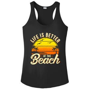 Vacation Life Is Better At The Beach Souvenir Gift Ladies PosiCharge Competitor Racerback Tank