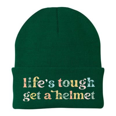 Vintage Life Is Tough Get A Helmet LifeS Tough Get A Helmet Knit Cap Winter Beanie