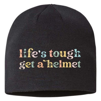 Vintage Life Is Tough Get A Helmet LifeS Tough Get A Helmet Sustainable Beanie