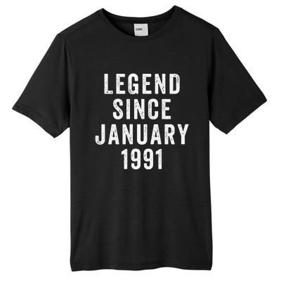 Vintage Legend January 1991 Funny Birthday Tall Fusion ChromaSoft Performance T-Shirt