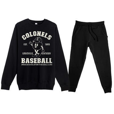 Vintage Louisville Kentucky Baseball Colonels Premium Crewneck Sweatsuit Set