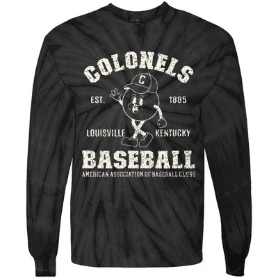 Vintage Louisville Kentucky Baseball Colonels Tie-Dye Long Sleeve Shirt