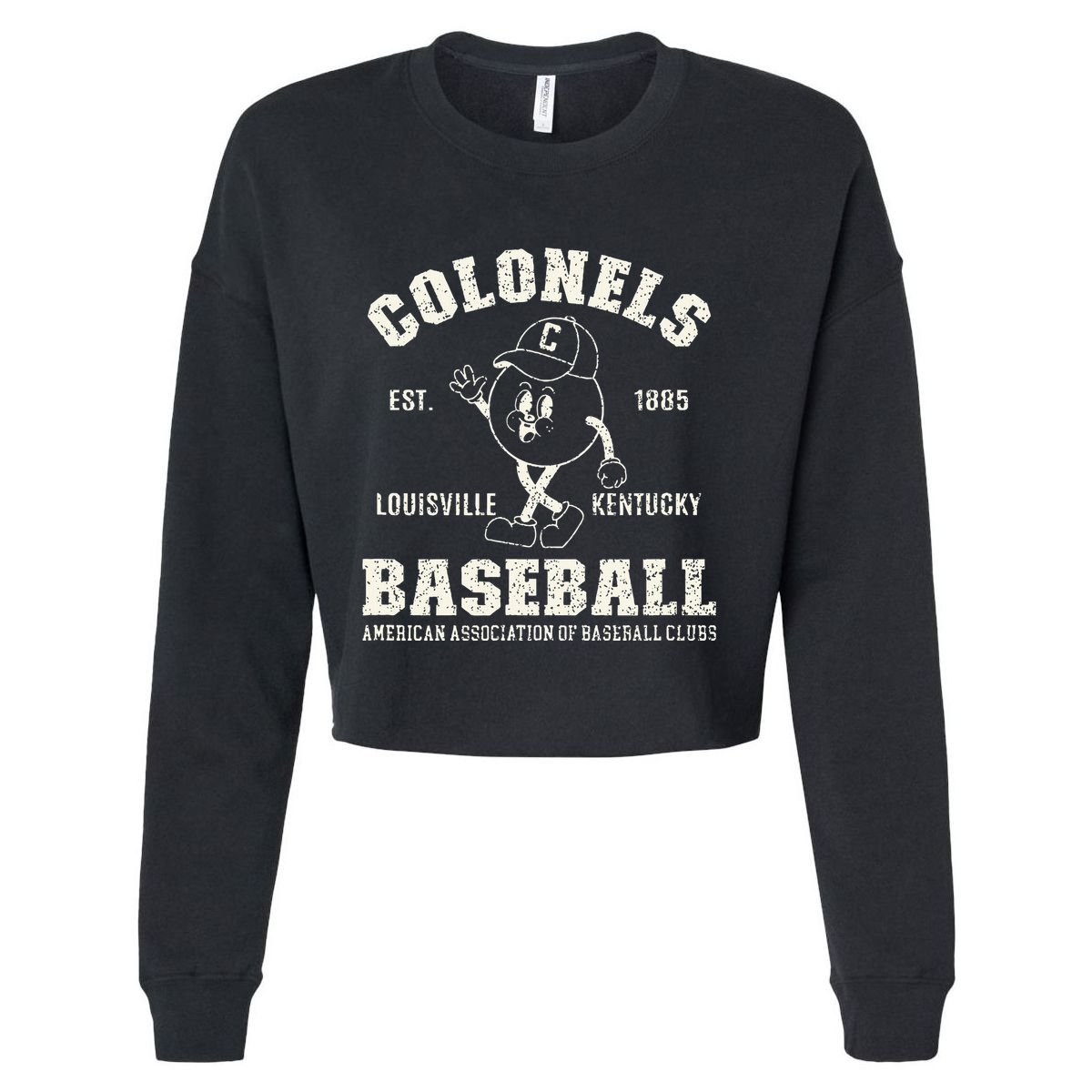 Vintage Louisville Kentucky Baseball Colonels Cropped Pullover Crew