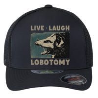 Vintage Live Laugh Lobotomy Lobotomies Retro Opossum Lovers Flexfit Unipanel Trucker Cap