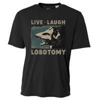 Vintage Live Laugh Lobotomy Lobotomies Retro Opossum Lovers Cooling Performance Crew T-Shirt