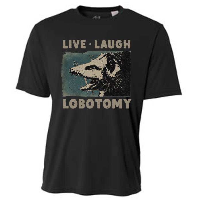 Vintage Live Laugh Lobotomy Lobotomies Retro Opossum Lovers Cooling Performance Crew T-Shirt