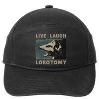 Vintage Live Laugh Lobotomy Lobotomies Retro Opossum Lovers 7-Panel Snapback Hat