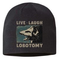 Vintage Live Laugh Lobotomy Lobotomies Retro Opossum Lovers Sustainable Beanie