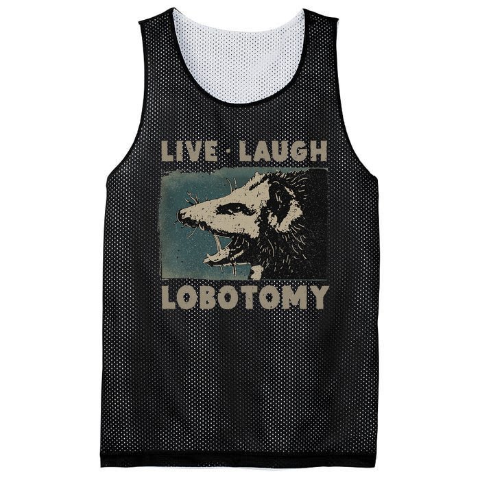 Vintage Live Laugh Lobotomy Lobotomies Retro Opossum Lovers Mesh Reversible Basketball Jersey Tank