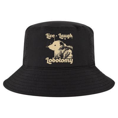 Vintage Live Laugh Lobotomy Lobotomies Retro Opossum Lovers Cool Comfort Performance Bucket Hat