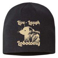 Vintage Live Laugh Lobotomy Lobotomies Retro Opossum Lovers Sustainable Beanie