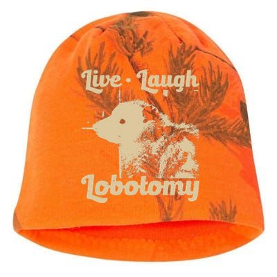 Vintage Live Laugh Lobotomy Lobotomies Retro Opossum Lovers Kati - Camo Knit Beanie