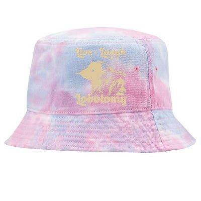 Vintage Live Laugh Lobotomy Lobotomies Retro Opossum Lovers Tie-Dyed Bucket Hat