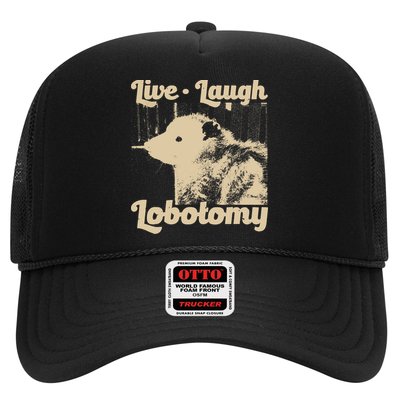 Vintage Live Laugh Lobotomy Lobotomies Retro Opossum Lovers Trucker Hat