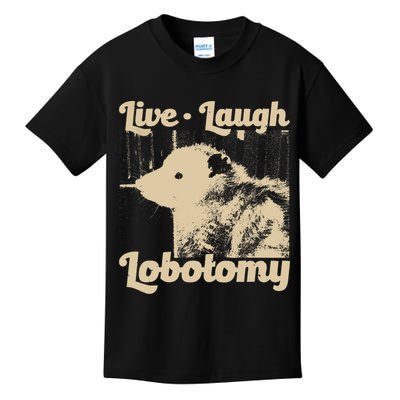 Vintage Live Laugh Lobotomy Lobotomies Retro Opossum Lovers Kids T-Shirt