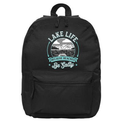 Vintage Lake Life Because Beaches Be Salty 16 in Basic Backpack