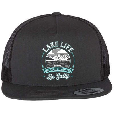 Vintage Lake Life Because Beaches Be Salty Flatbill Hat
