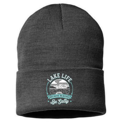 Vintage Lake Life Because Beaches Be Salty Sustainable Knit Beanie