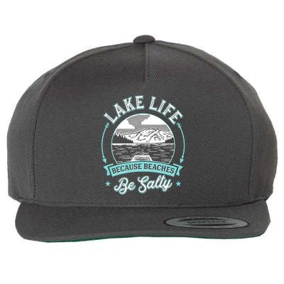 Vintage Lake Life Because Beaches Be Salty Wool Snapback Cap