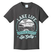 Vintage Lake Life Because Beaches Be Salty Kids T-Shirt