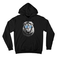 Vintage Lion Lover Apparel With Sunglasses Hoodie