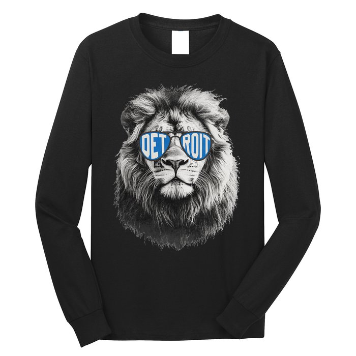 Vintage Lion Lover Apparel With Sunglasses Long Sleeve Shirt