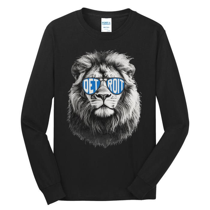 Vintage Lion Lover Apparel With Sunglasses Tall Long Sleeve T-Shirt