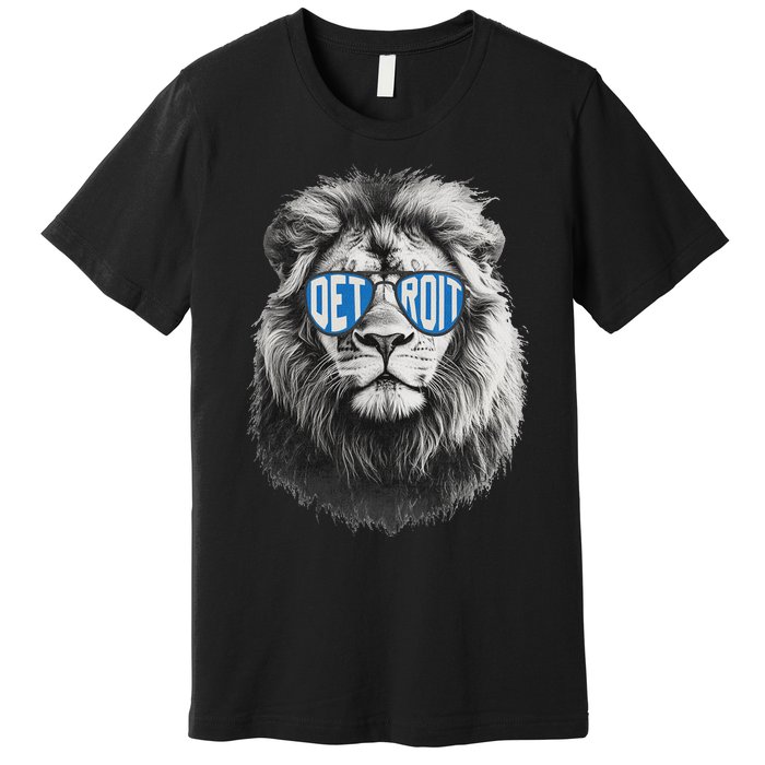 Vintage Lion Lover Apparel With Sunglasses Premium T-Shirt