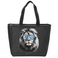 Vintage Lion Lover Apparel With Sunglasses Zip Tote Bag