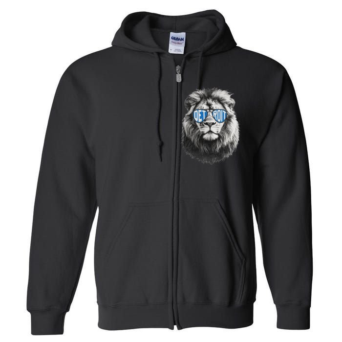 Vintage Lion Lover Apparel With Sunglasses Full Zip Hoodie